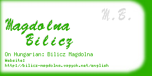 magdolna bilicz business card